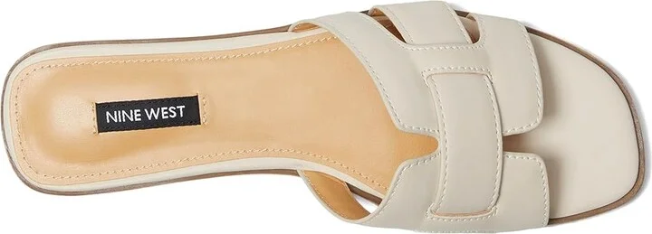 Nine West Germani Women's Dress Sandals Cream : 9.5 M, Leather - Image 2
