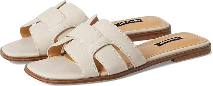 Nine West Germani Women's Dress Sandals Cream : 9.5 M, Leather