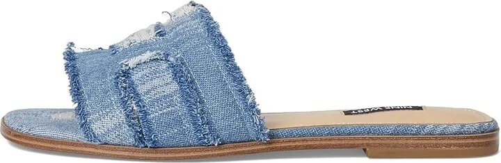 Nine West Germanny Women's Dress Sandals Blue Denim : 5.5 M, Textile - Image 6