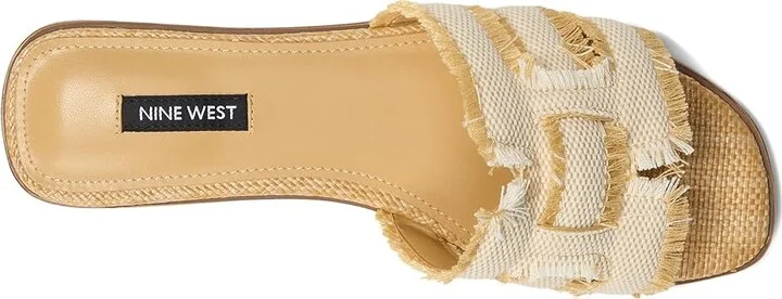 Nine West Germanny Women's Dress Sandals Natural/Cream : 8 M, Textile - Image 2