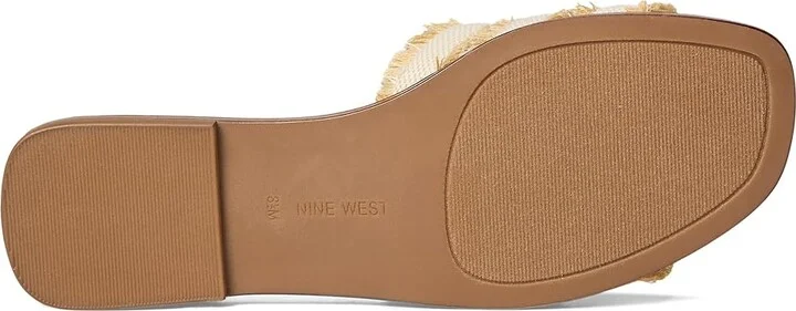 Nine West Germanny Women's Dress Sandals Natural/Cream : 8 M, Textile - Image 3