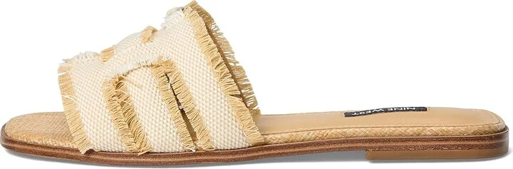 Nine West Germanny Women's Dress Sandals Natural/Cream : 8 M, Textile - Image 6