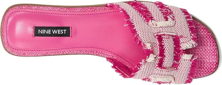 Nine West Germanny Women's Dress Sandals Pink/Natural : 9 M, Textile - Image 2