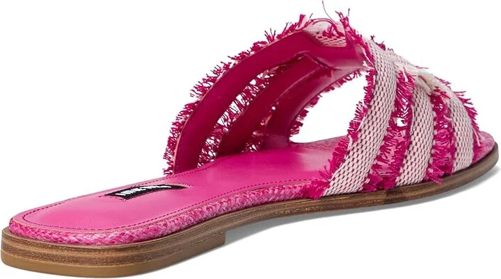 Nine West Germanny Women's Dress Sandals Pink/Natural : 9 M, Textile - Image 4
