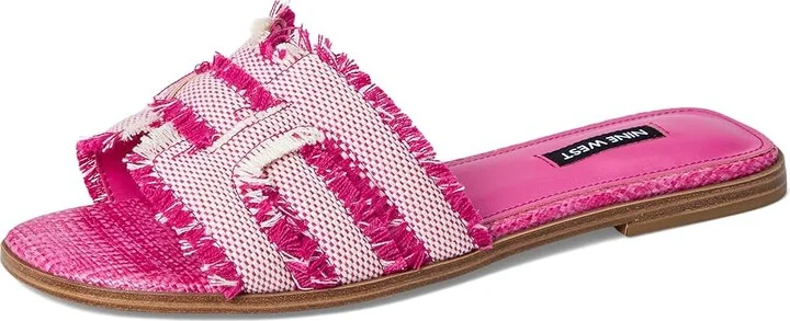 Nine West Germanny Women's Dress Sandals Pink/Natural : 9 M, Textile - Image 5