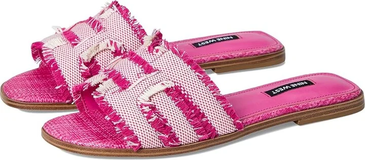 Nine West Germanny Women's Dress Sandals Pink/Natural : 9 M, Textile