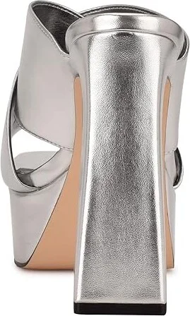 Nine West Girlz 3 Women's Shoes Silver : 10 M, Synthetic - Image 4