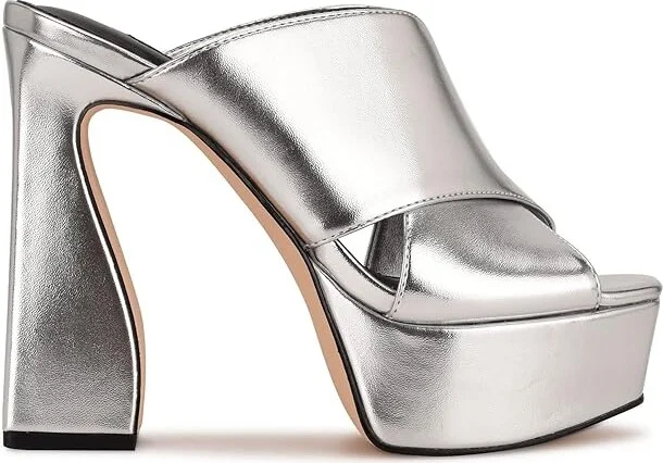 Nine West Girlz 3 Women's Shoes Silver : 10 M, Synthetic - Image 5