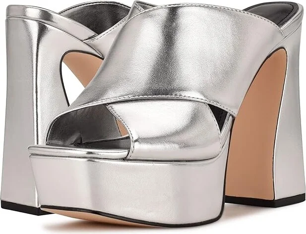 Nine West Girlz 3 Women's Shoes Silver : 10 M, Synthetic