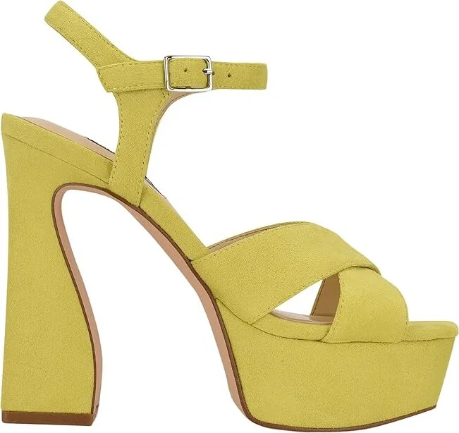 Nine West Glows 2 Women's Shoes Neon Yellow Suede : 7 M - Image 5