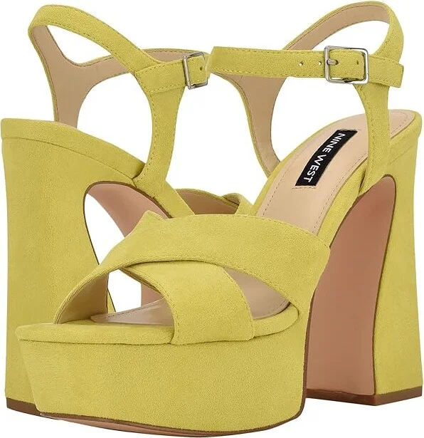 Nine West Glows 2 Women's Shoes Neon Yellow Suede : 7 M