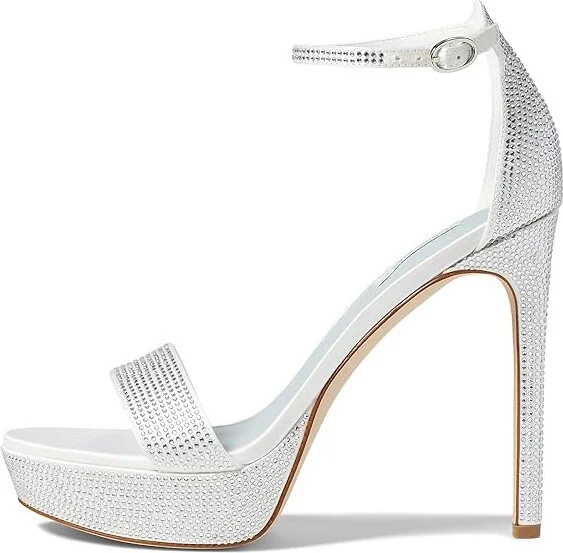 Nine West Goout 7 Women's Shoes White Satin : 8.5 M - Image 5