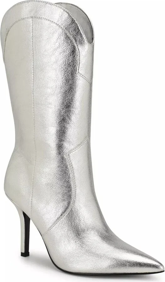 Silver Metallic Faux Leather