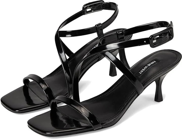Nine West Hanni Women's Wedge Shoes Black Patent : 7 M, Leather/Rubber