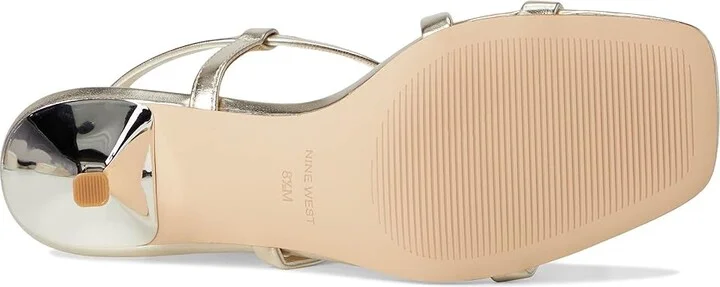 Nine West Hanni Women's Wedge Shoes Gold : 6 M, Leather/Rubber - Image 3