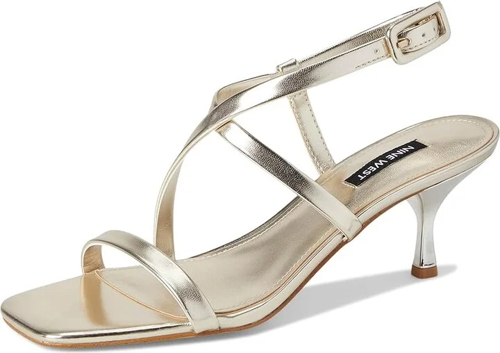 Nine West Hanni Women's Wedge Shoes Gold : 6 M, Leather/Rubber - Image 5