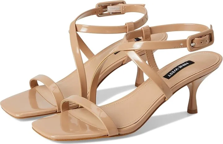 Nine West Hanni Women's Wedge Shoes Light Natural Patent : 6.5 M, Leather/Rubber