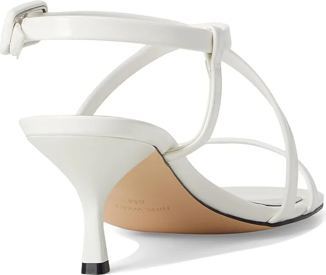 Nine West Hanni Women's Wedge Shoes White Patent : 8 M, Leather/Rubber - Image 4