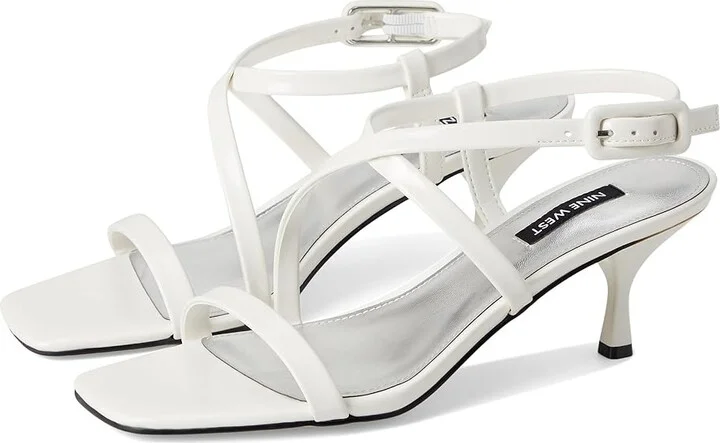 Nine West Hanni Women's Wedge Shoes White Patent : 8 M, Leather/Rubber