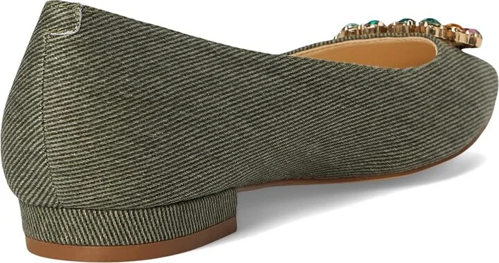 Nine West Hearts Women's Maryjane Shoes Dark Olive Denim : 8 M, Textile - Image 4