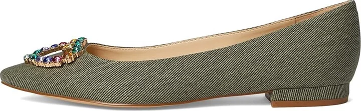 Nine West Hearts Women's Maryjane Shoes Dark Olive Denim : 8 M, Textile - Image 6
