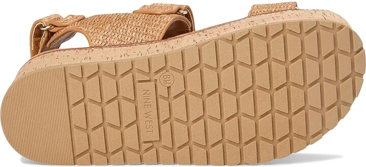 Nine West Heavin Women's Dress Sandals Dark Natural : 8.5 M, Synthetic - Image 3