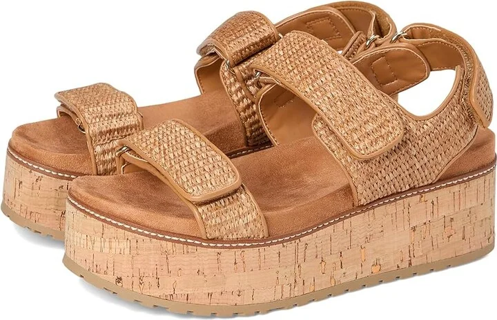 Nine West Heavin Women's Dress Sandals Dark Natural : 8.5 M, Synthetic