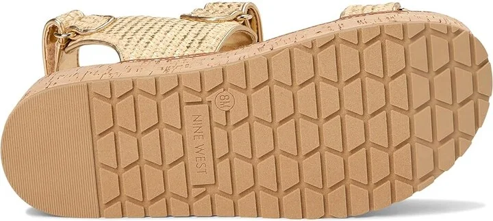 Nine West Heavin Women's Dress Sandals Gold : 7.5 M, Synthetic - Image 3
