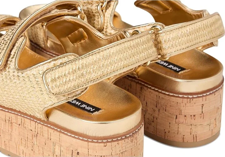 Nine West Heavin Women's Dress Sandals Gold : 7.5 M, Synthetic - Image 7