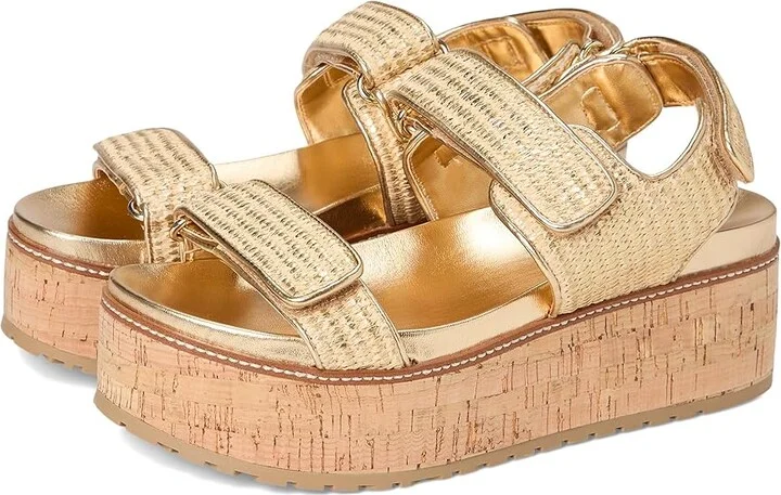 Nine West Heavin Women's Dress Sandals Gold : 7.5 M, Synthetic
