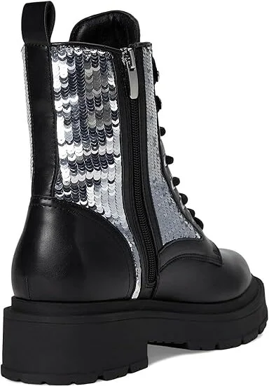 Nine West Hediy Women's Boots Black Smooth/Silver Sequin : 6.5 M, Synthetic - Image 4