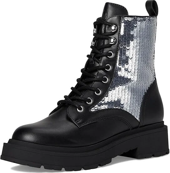 Nine West Hediy Women's Boots Black Smooth/Silver Sequin : 6.5 M, Synthetic - Image 5