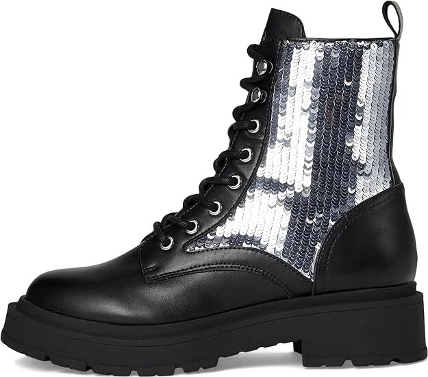 Nine West Hediy Women's Boots Black Smooth/Silver Sequin : 6.5 M, Synthetic - Image 6