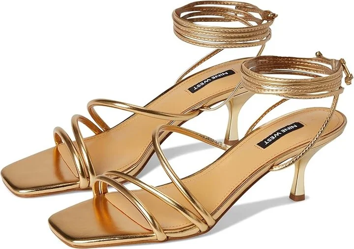 Nine West Hendy Women's Dress Sandals Gold : 7 M