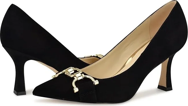 Nine West Jella High Women's Heels Black Suede : 6.5 M