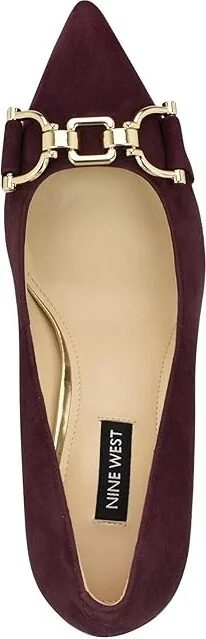 Nine West Jella High Women's Heels Burgundy Suede : 5.5 M - Image 2
