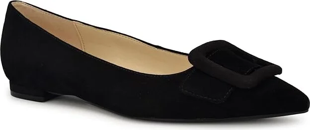 Nine West Jesike Women's Flat Shoes Black Suede : 5.5 M - Image 5