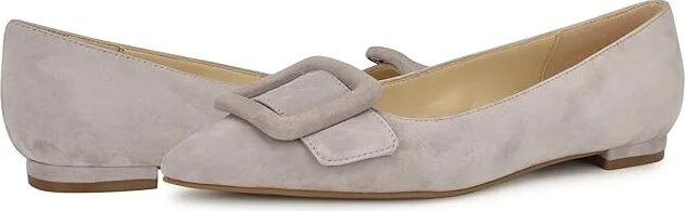 Nine West Jesike Women's Flat Shoes Light Grey Suede : 5.5 M