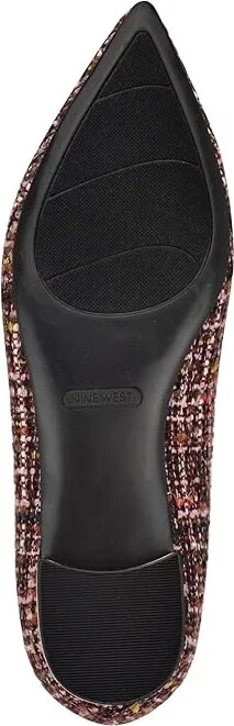 Nine West Jesikes Women's Flat Shoes Pink Tweed : 7.5 M, Leather - Image 3