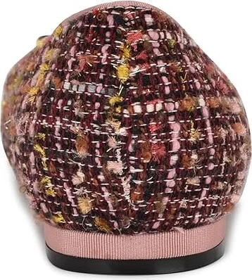Nine West Jesikes Women's Flat Shoes Pink Tweed : 7.5 M, Leather - Image 4