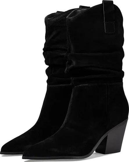 Nine West Kadon Women's Boots Black Suede : 8.5 M, Rubber/Suede