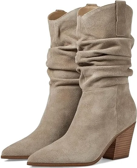 Nine West Kadon Women's Boots Taupe Suede : 8 M, Rubber/Suede