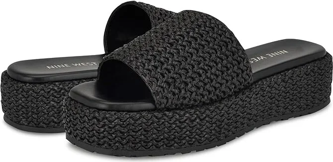 Nine West Keziah Women's Sandals Black : 9 M, Rubber