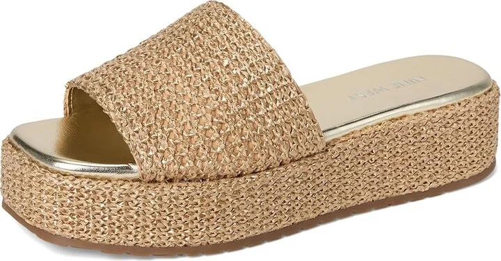 Nine West Keziah Women's Sandals Gold : 7.5 M, Rubber - Image 5