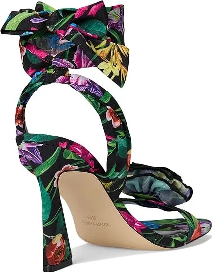 Nine West Krave Women's Sandals Black Lush Floral : 7 M, Synthetic - Image 4