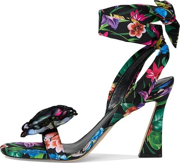 Nine West Krave Women's Sandals Black Lush Floral : 7 M, Synthetic - Image 6