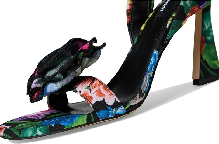 Nine West Krave Women's Sandals Black Lush Floral : 7 M, Synthetic - Image 7