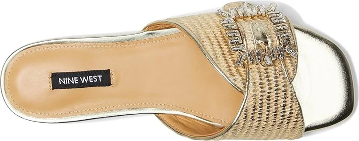 Nine West Laniey Women's Dress Sandals Gold : 7.5 M, Synthetic - Image 2