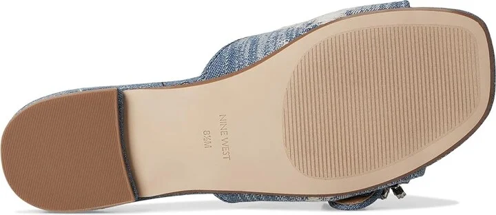 Nine West Laniey Women's Dress Sandals Light Blue Denim : 9.5 M, Synthetic - Image 3