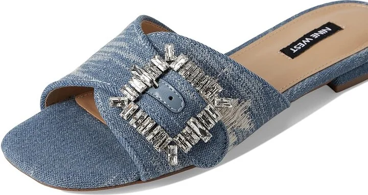 Nine West Laniey Women's Dress Sandals Light Blue Denim : 9.5 M, Synthetic - Image 7